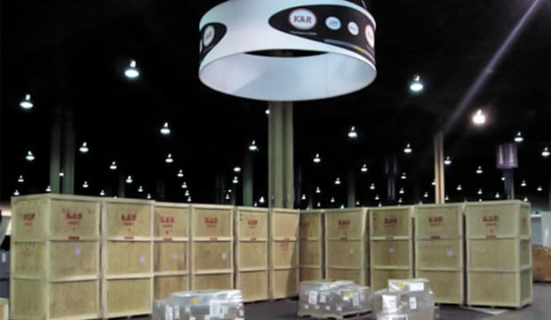 exhibition stand 3D rendering design