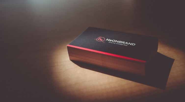 Stack of business cards
