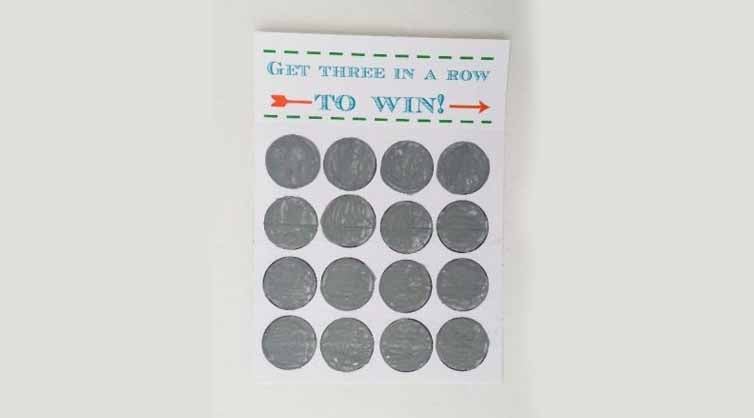 Stack of paper that says GET THERE IN A ROW