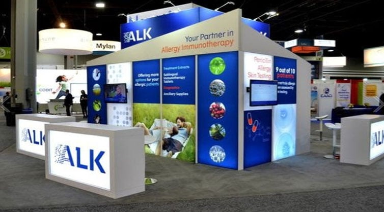 A Well Lit Display Booth