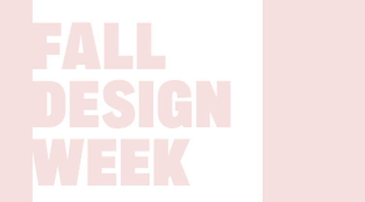 Material gráfico promocional de la semana de diseño de otoño