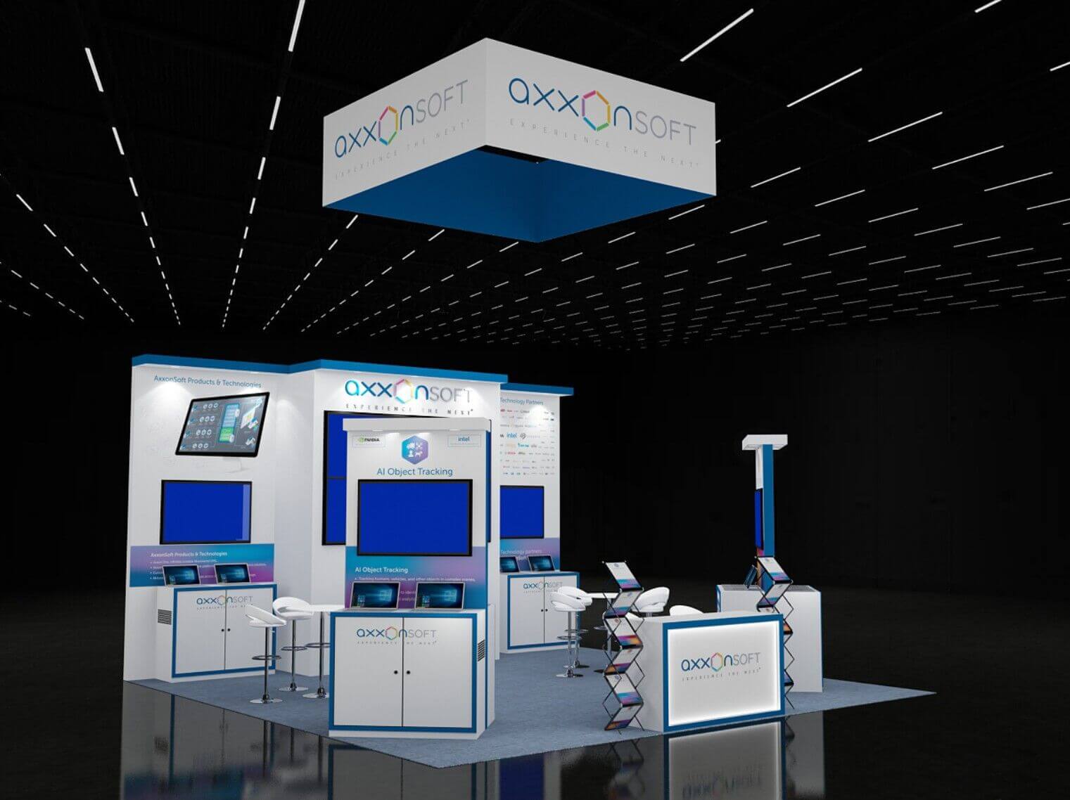 un stand de muestra de Aplus Expo