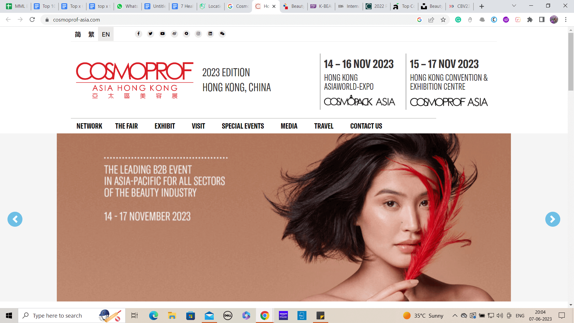 Cosmoprof Asia Captura de pantalla