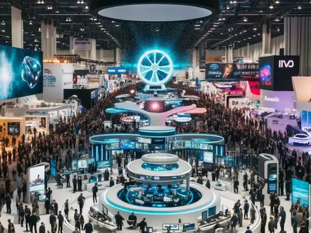 Trade show floor at a past CES event in Las Vegas