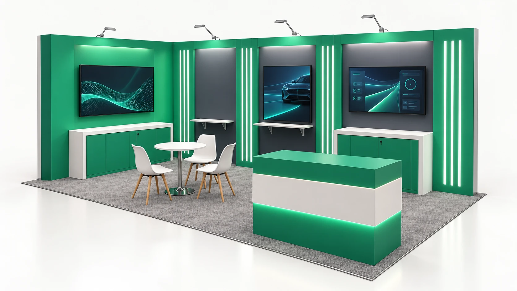 Servizi gratuiti di progettazione di stand